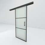 Steel look schuifdeur | Slim 3