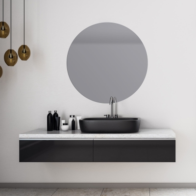 Spiegel rond op maat | Grijs