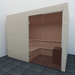 Glazen saunawand met deur