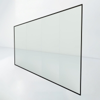 Glazen scheidingswand | Zwart