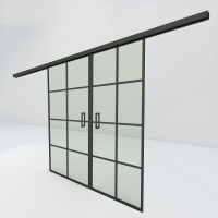 Dubbele steel look schuifdeur | Slim 8