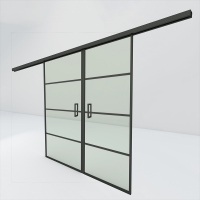 Dubbele steel look schuifdeur | Slim 4