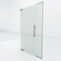 Glazen taatsdeur met zijpaneel | RVS