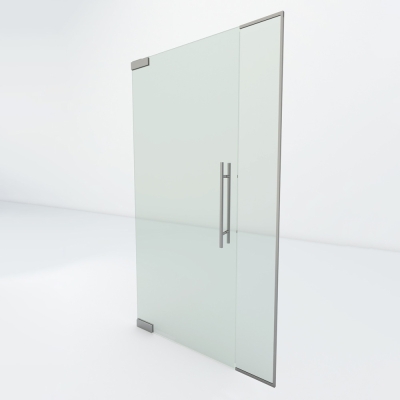 Glazen taatsdeur met zijpaneel | RVS