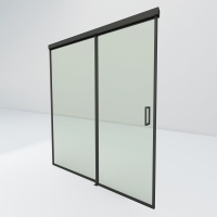 Steel look schuifdeur met zijpaneel | Slim 1