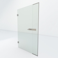 Glazen binnendeur met zijpaneel | RVS