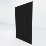 Glazen taatsdeur met zijpaneel | Zwart