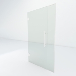 Glazen pendeldeur met zijpaneel | Wit