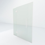 Glazen pendeldeur met zijpaneel | Wit