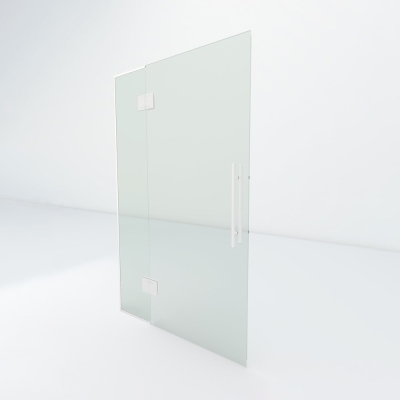 Glazen pendeldeur met zijpaneel | Wit