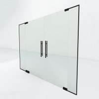 Dubbele taatsdeur met zijpaneel | Zwart