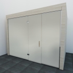 Dubbele saunawand met deur