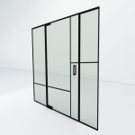 Steel look taatsdeur met zijpaneel | Flux