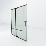 Steel look taatsdeur met zijpaneel | Flux