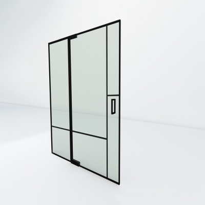Steel look taatsdeur met zijpaneel | Flux