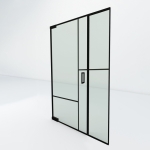 Steel look taatsdeur met zijpaneel | Flux