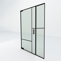 Steel look taatsdeur met zijpaneel | Flux