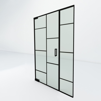 Steel look taatsdeur met zijpaneel | Flux