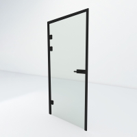 Glazen kaderdeur | Zwart