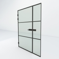 Steel look binnendeur met zijpaneel | Slim 3