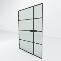 Steel look binnendeur met zijpaneel | Slim 4