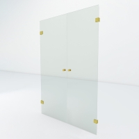 Dubbele glazen douchedeur | Goud