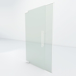 Glazen taatsdeur met zijpaneel | Wit