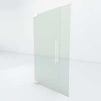 Glazen taatsdeur met zijpaneel | Wit