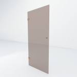 Glazen douchedeur | Koper