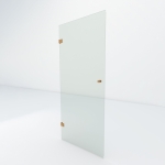 Glazen douchedeur | Koper