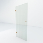 Glazen douchedeur | Koper