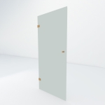 Glazen douchedeur | Koper