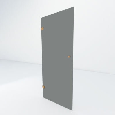 Glazen douchedeur | Koper