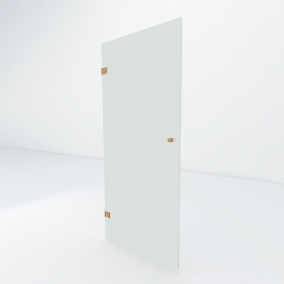 Glazen douchedeur | Koper