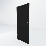 Glazen douchedeur | Koper