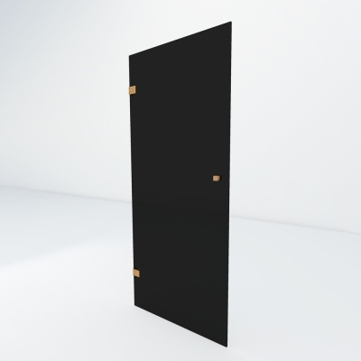 Glazen douchedeur | Koper