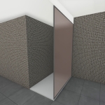 Glazen douchewand tot plafond | Gun metal