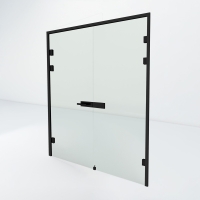 Dubbele kaderdeur | Zwart