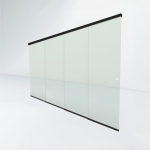 Glazen schuifwand | Zwart