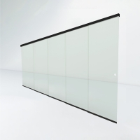 Glazen schuifwand | Zwart
