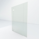 Glazen douchedeur met zijpaneel | Wit