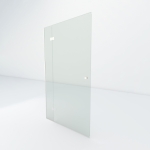 Glazen douchedeur met zijpaneel | Wit