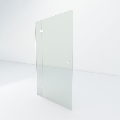 Glazen douchedeur met zijpaneel | Wit