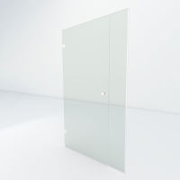 Glazen douchedeur met zijpaneel | Wit