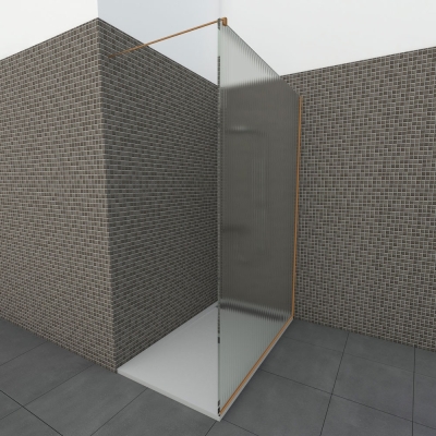 Glazen douchewand | Koper
