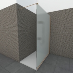 Glazen douchewand | Koper
