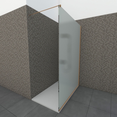 Glazen douchewand | Koper