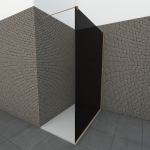 Glazen douchewand | Koper