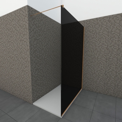 Glazen douchewand | Koper