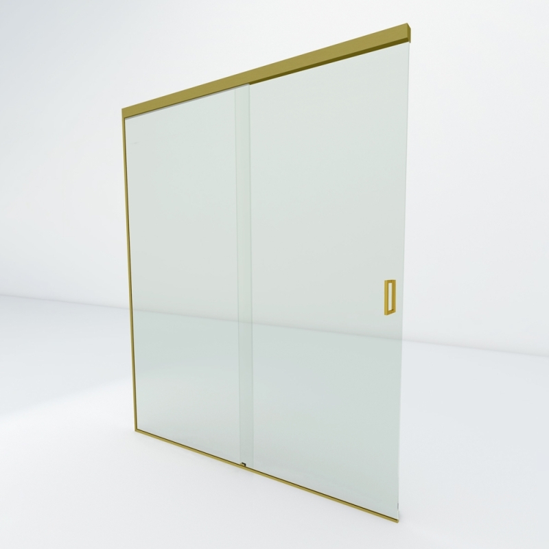 Glazen douche schuifdeur | Goud